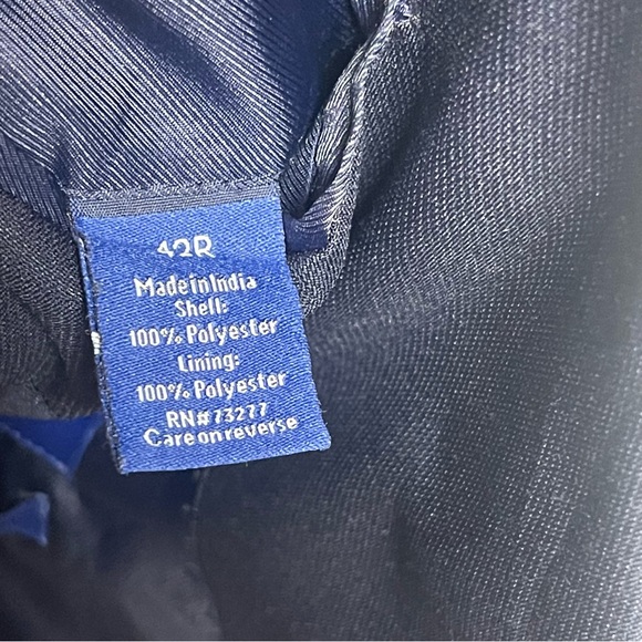 Apt. 9 Essential Extra Slim Fit Navy Blazer Jacket Men’s 42R Dress Coat - Picture 7 of 8